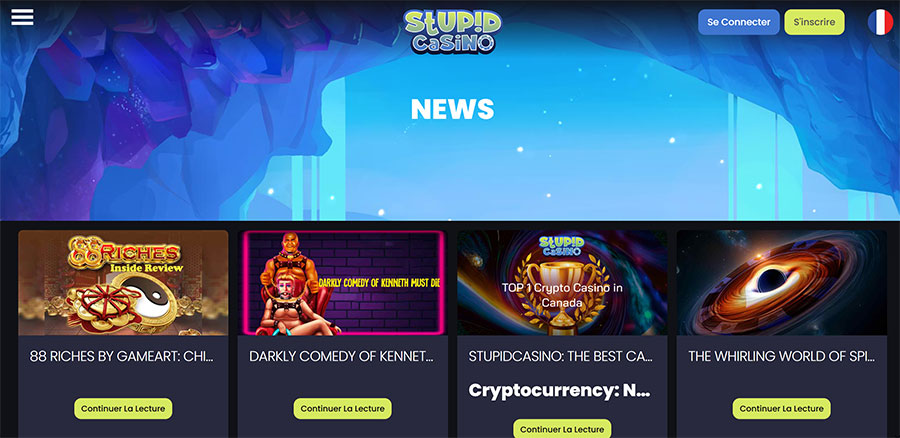 Le blog et les actualités stupid casino blog