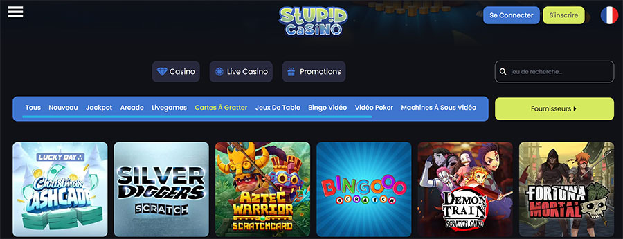 Les cartes à gratter stupid casino cartes a gratter