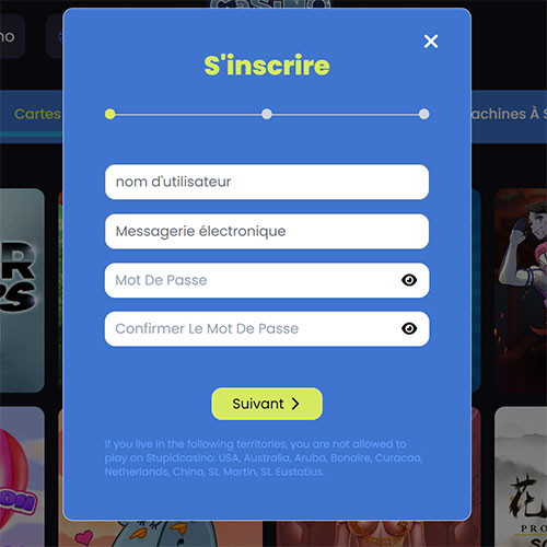 Fiche d'inscription stupid casino inscription