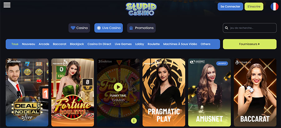 Le live casino stupid casino live