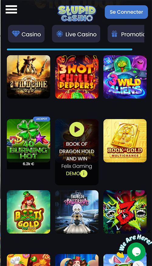 La version mobile stupid casino mobile